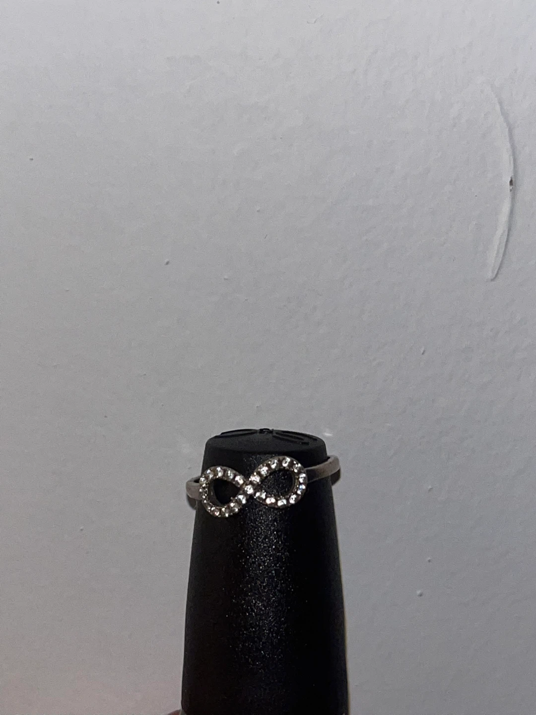 Silver Infinity Ring with Crystals