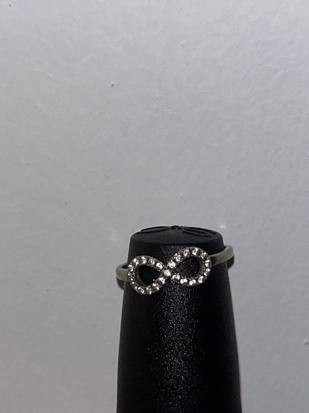 Silver Infinity Ring with Crystals - photo 2