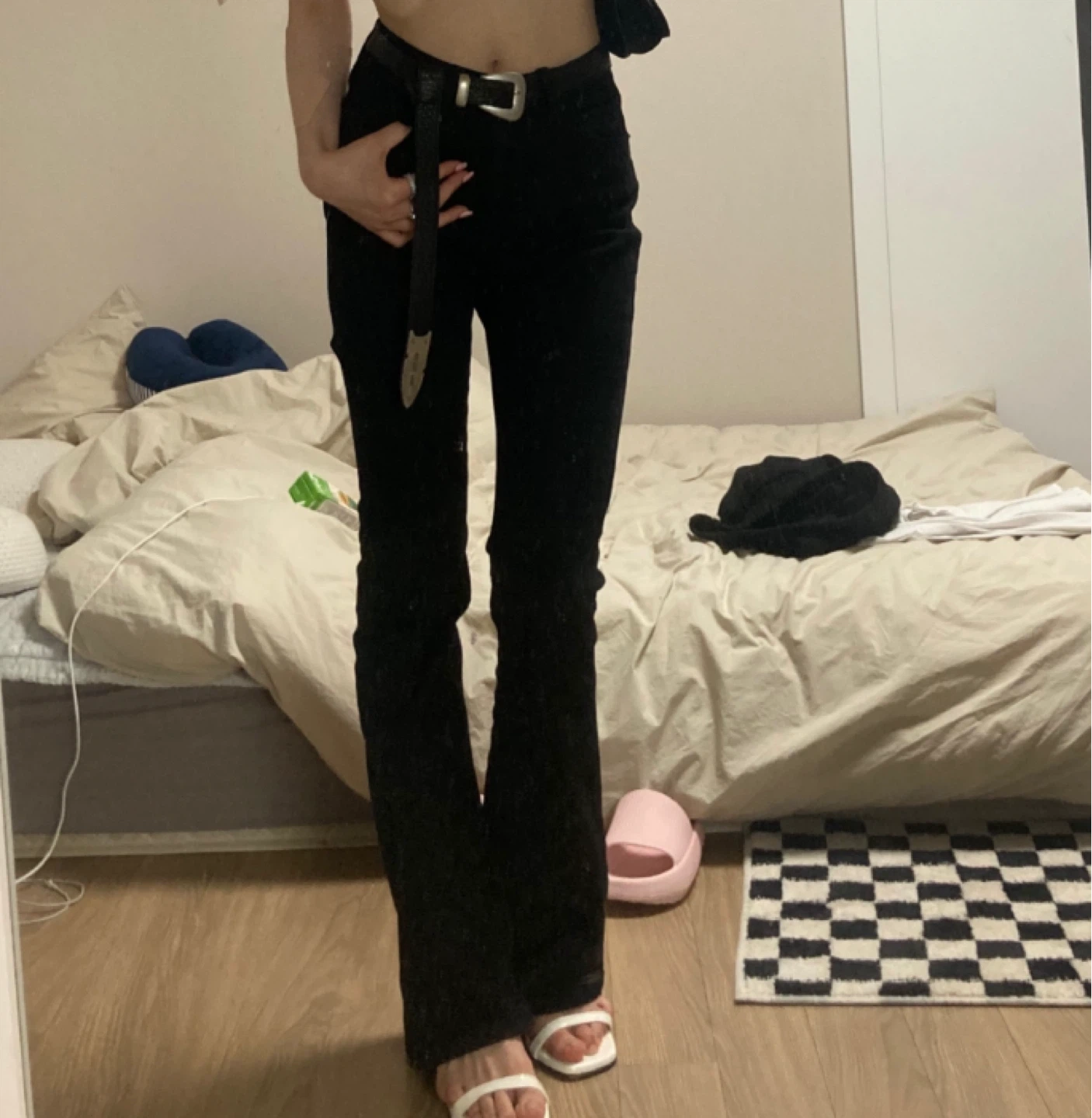Black Flare Jeans - photo 4
