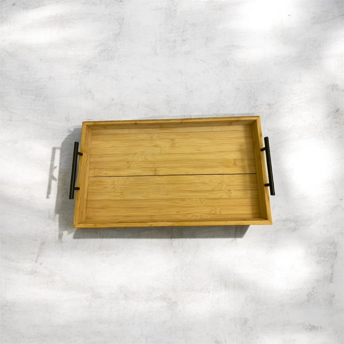 CIRCA Bamboo Serving Tray with Black Handles🌱 - photo 2