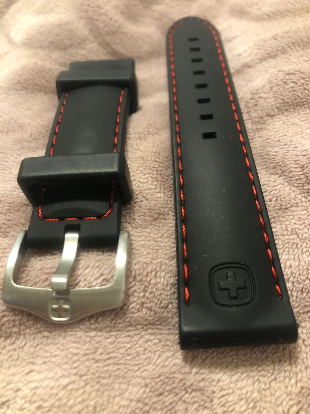 New Swiss Army black watch band strap - 22 mm 🌱