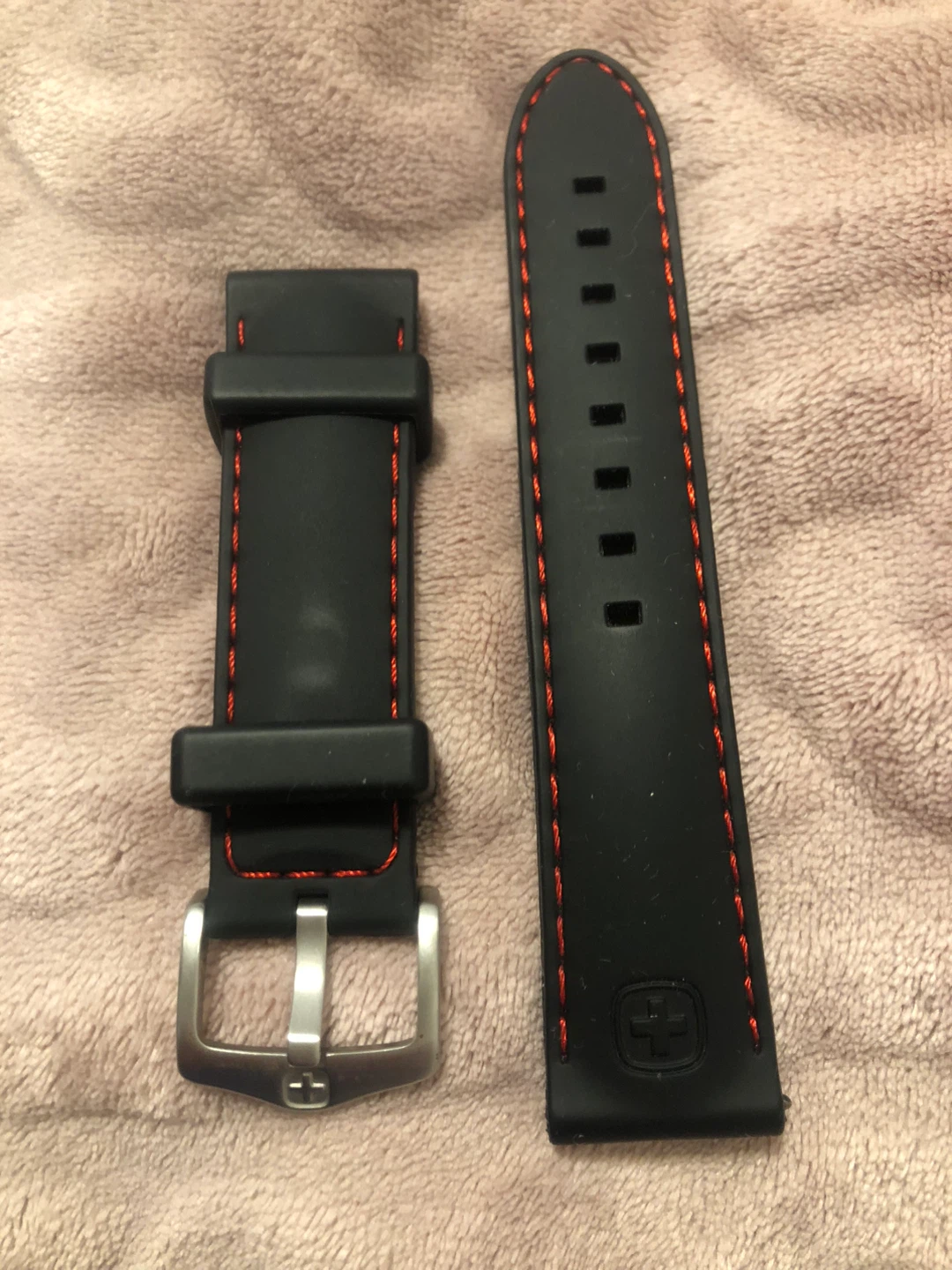New Swiss Army black watch band strap - 22 mm 🌱 - photo 2