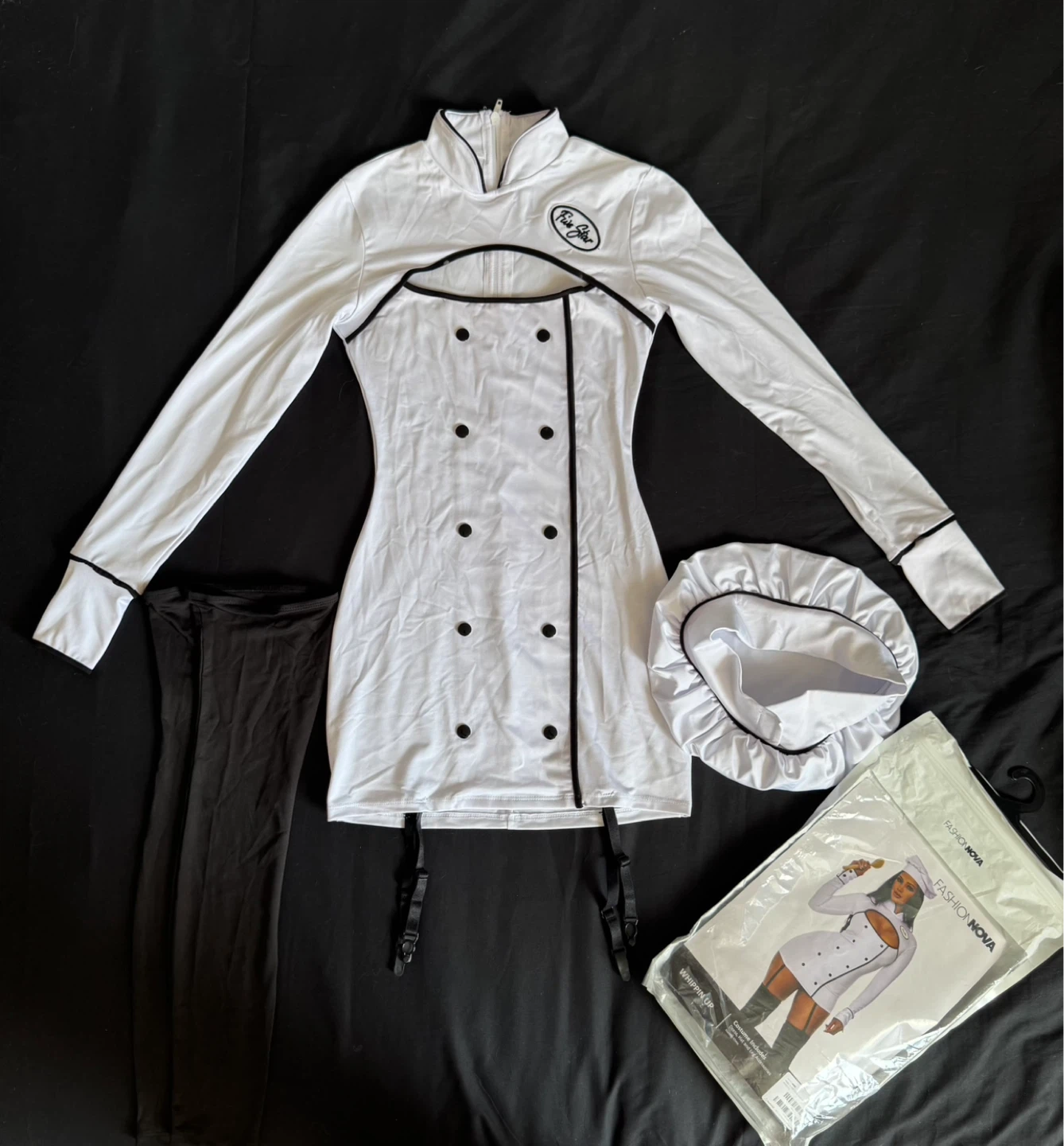 Fashion Nova 3 Piece Chef Costume — XS/Small