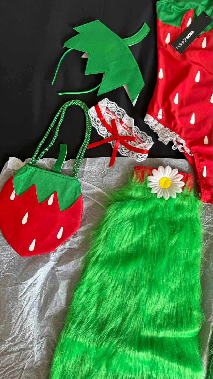 Fashion Nova 4 Piece Strawberry Costume — Small - photo 3