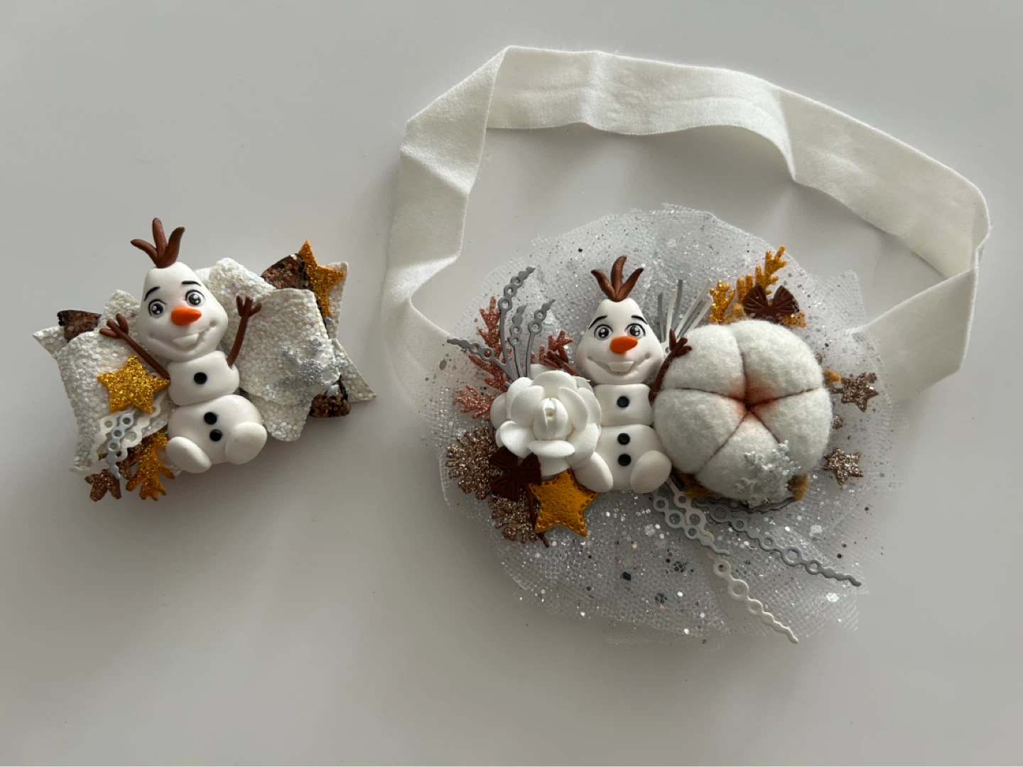 Handmade Hair Accessories Set Headband & Hair Tie Unique Design