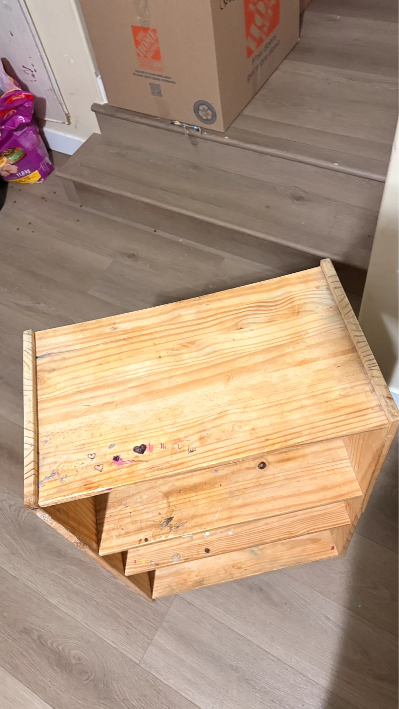 Wooden 3-Shelf Bookcase - photo 2
