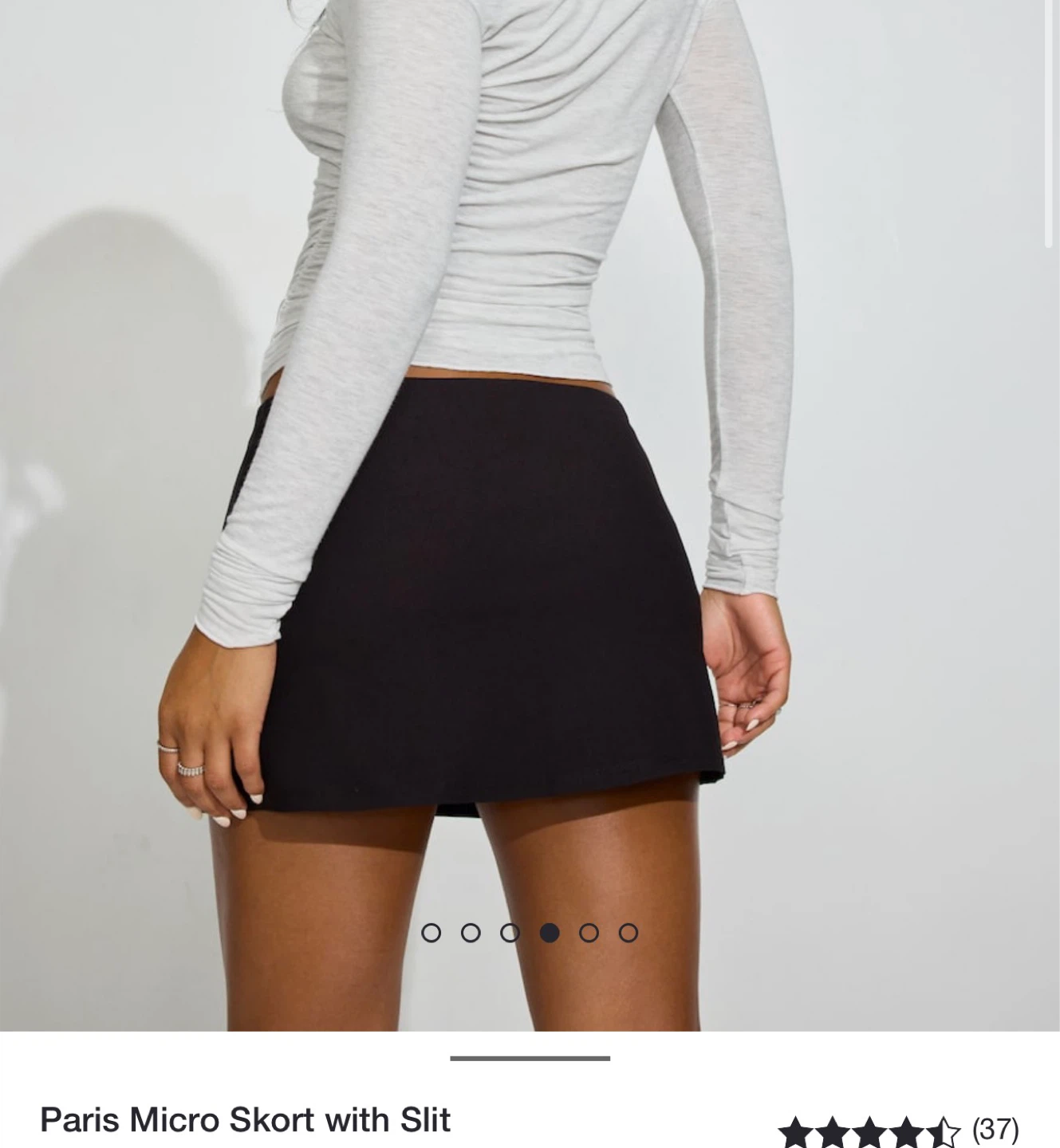 Garage Paris Micro Skort with Slit - Black - photo 4