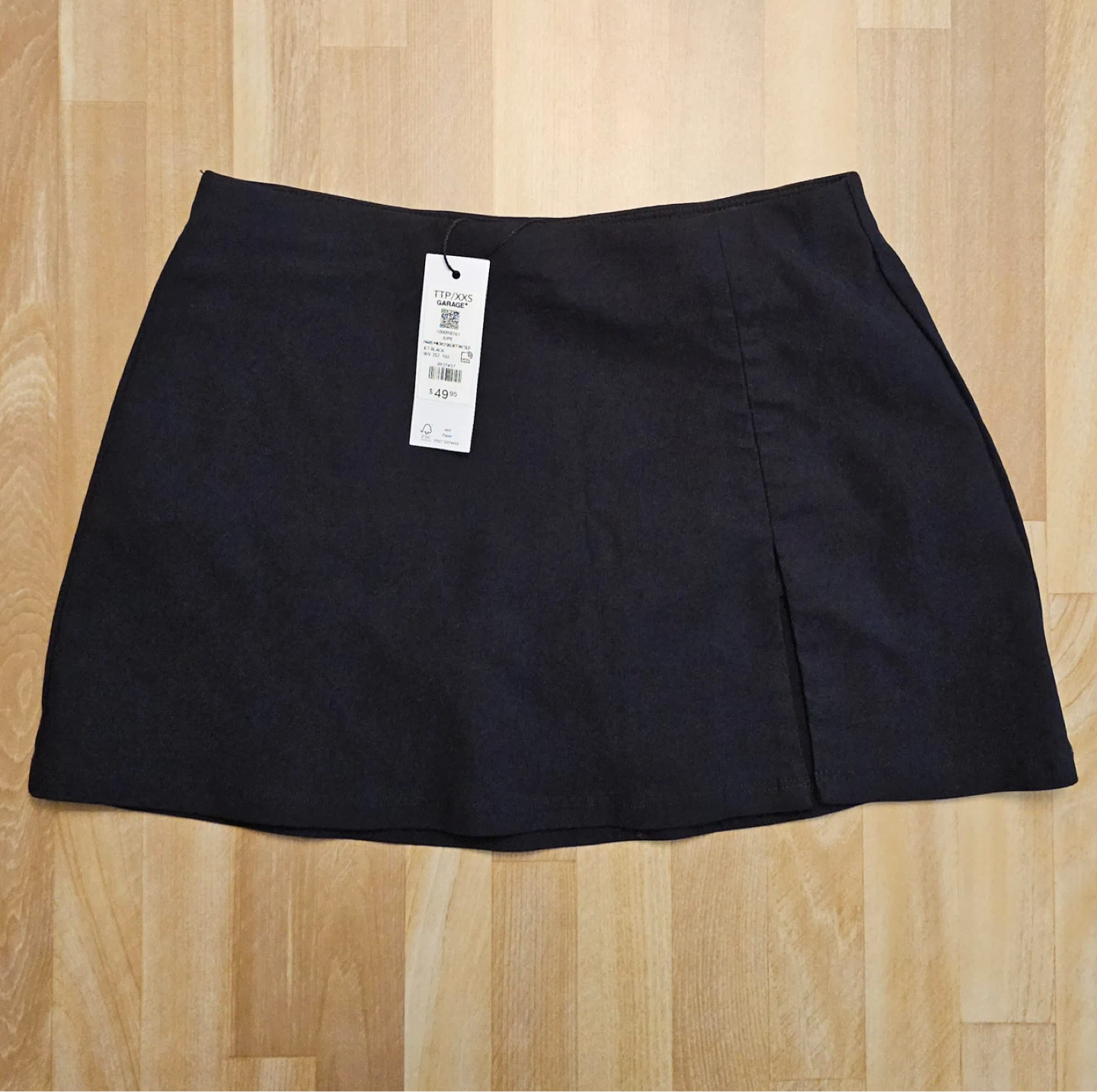 Garage Paris Micro Skort with Slit - Black