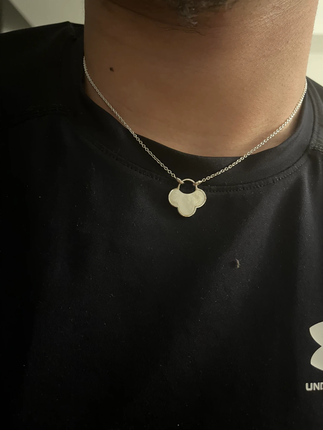 Silver Clover Pendant Necklace