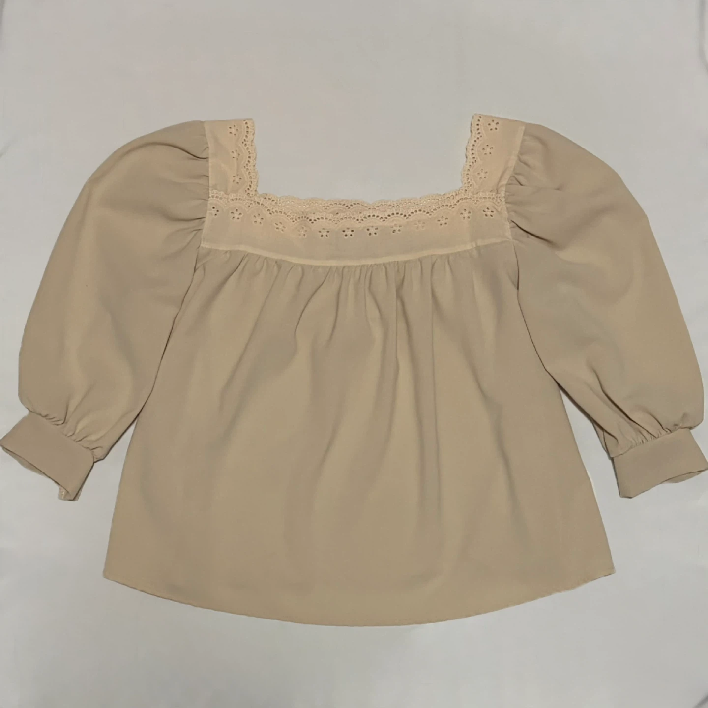 Square Neck Puff Sleeve Top