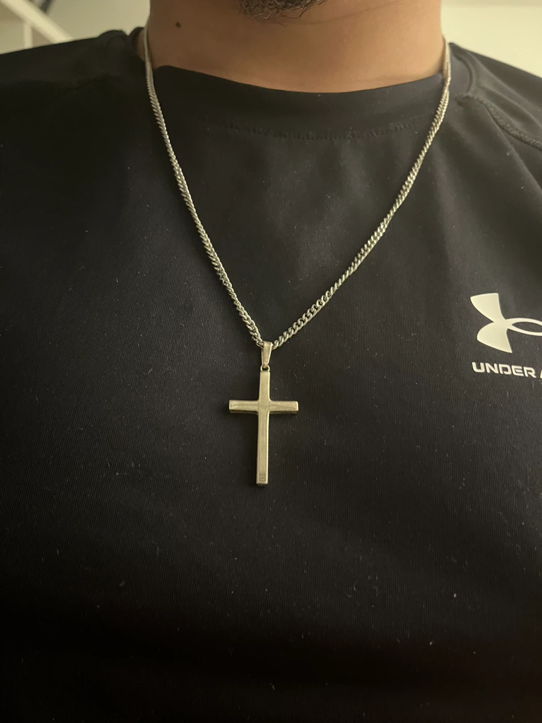 Silver Cross Pendant Necklace