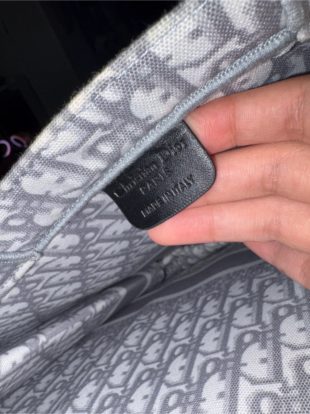 Grey Designer-Inspired Monogram Tote Bag - photo 2