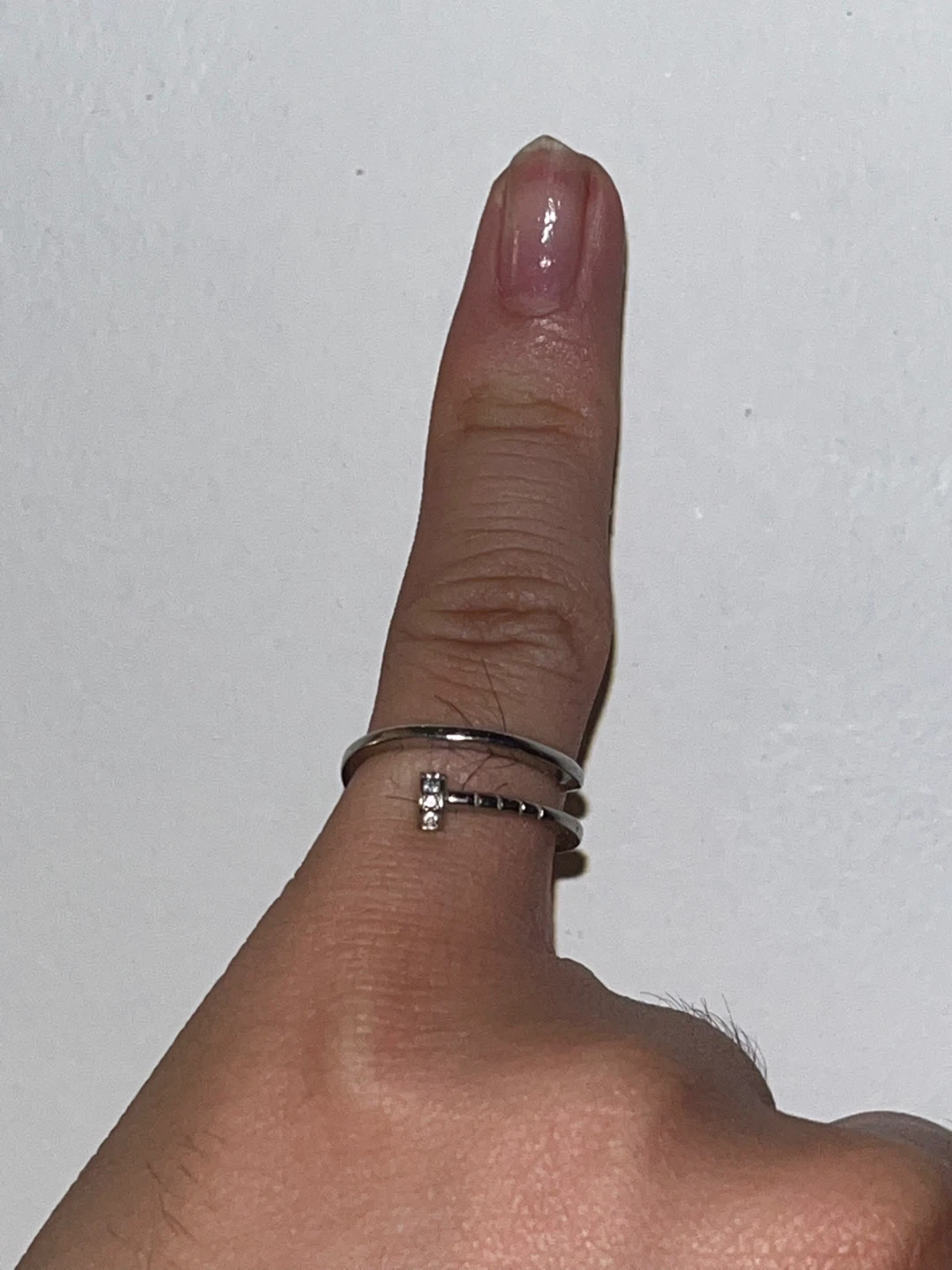 Nail Ring with Diamonds - photo 3