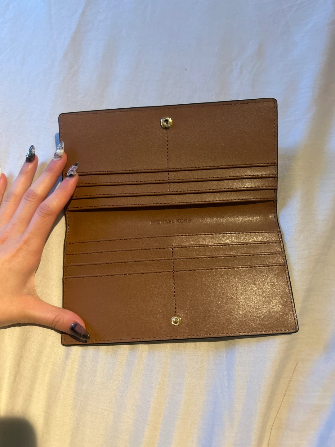 Michael Kors Brown Croc Embossed Leather Wallet - photo 2