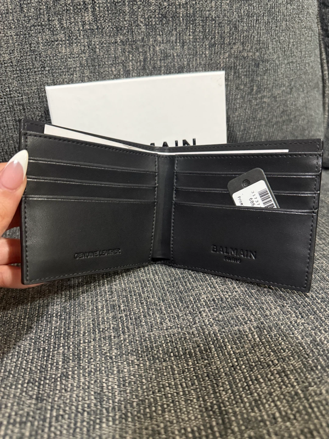 Balmain Paris Leather Bifold Wallet