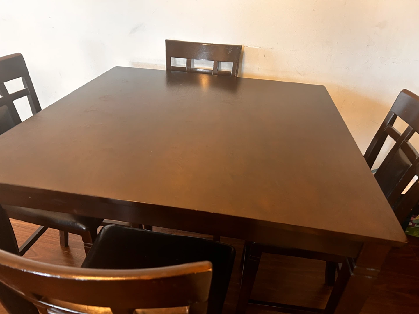 Dark Brown Square Counter Height Dining Set - photo 2