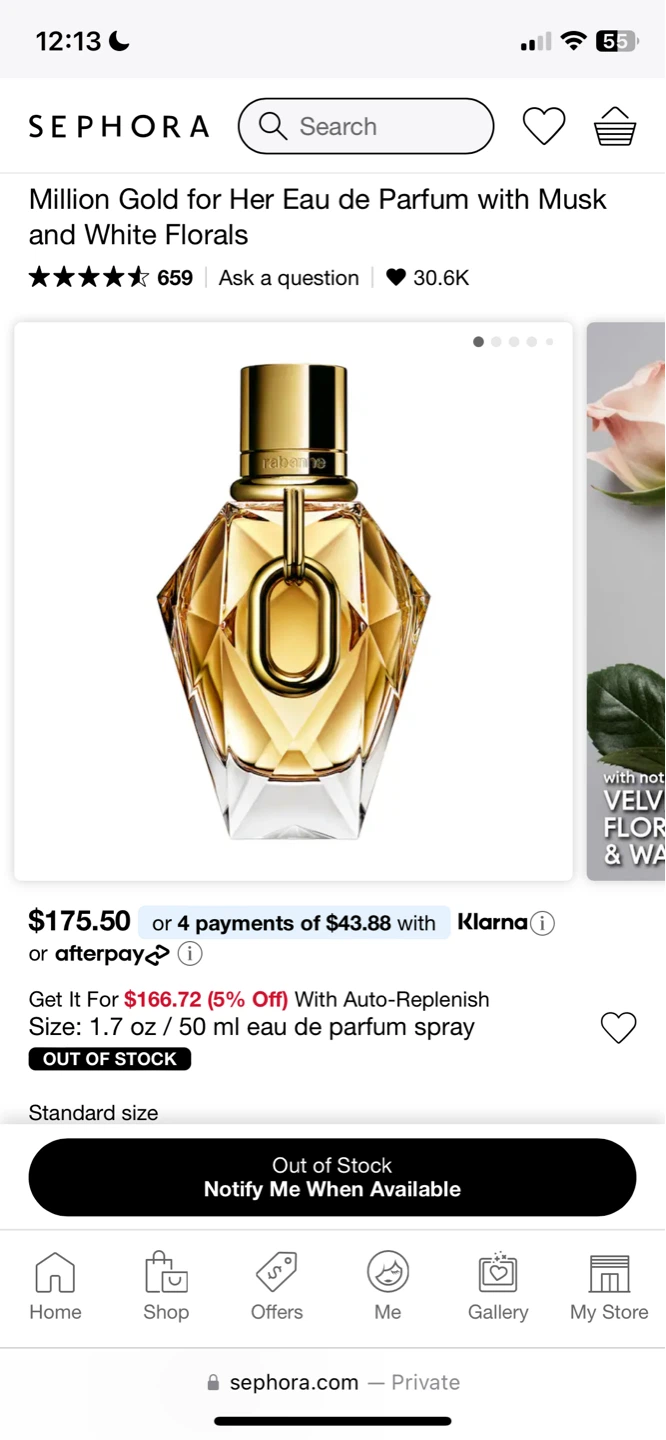 Paco Rabanne Million Gold For Her Eau de Parfum 50 ml