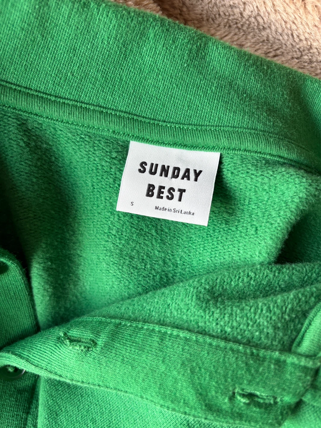 Sunday Best Green Cropped Collared Sweatshirt - photo 5