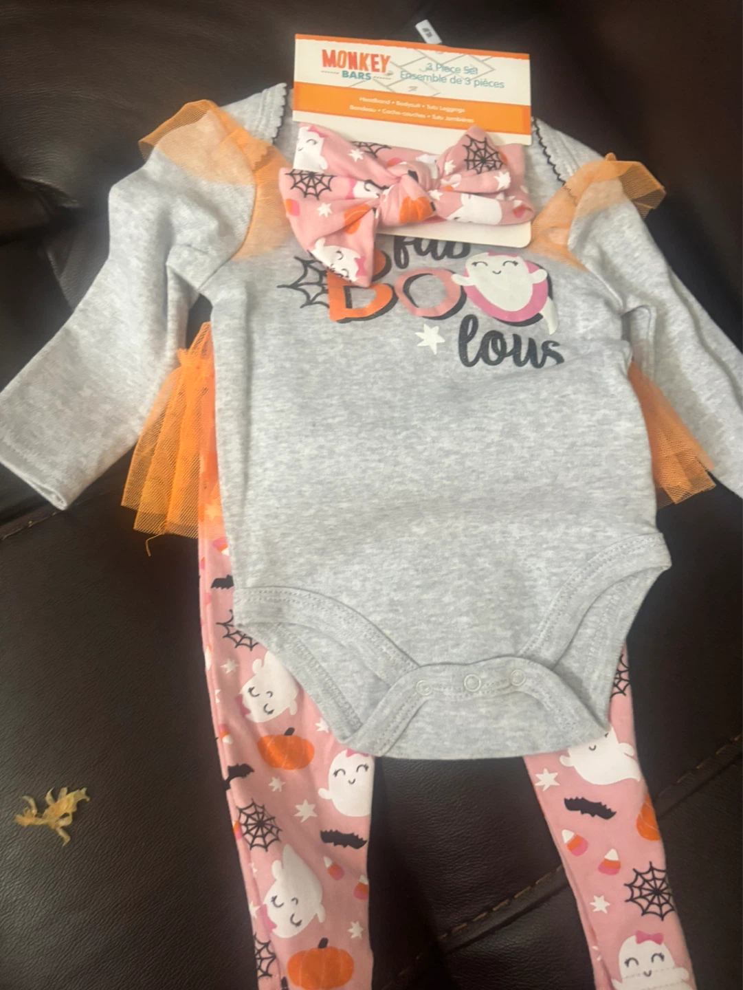 Monkey Bars Baby Halloween "Boo-tiful" Bodysuit & Pants Set 3-6M