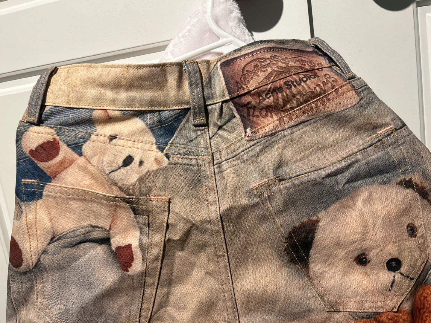 Acne Studios Teddy Bear Print Jeans - photo 2