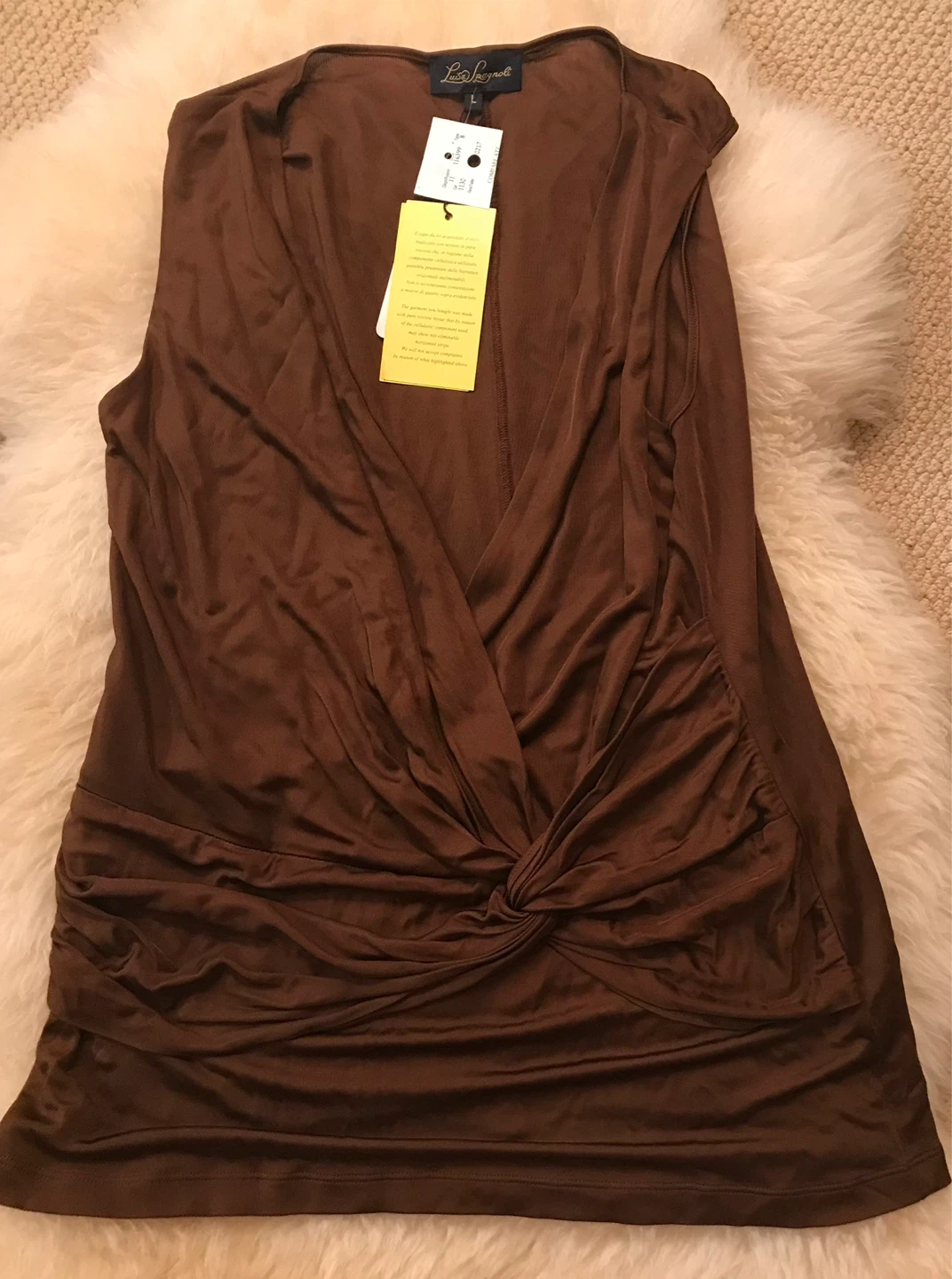 Sleeveless Brown Top - Size L - photo 2