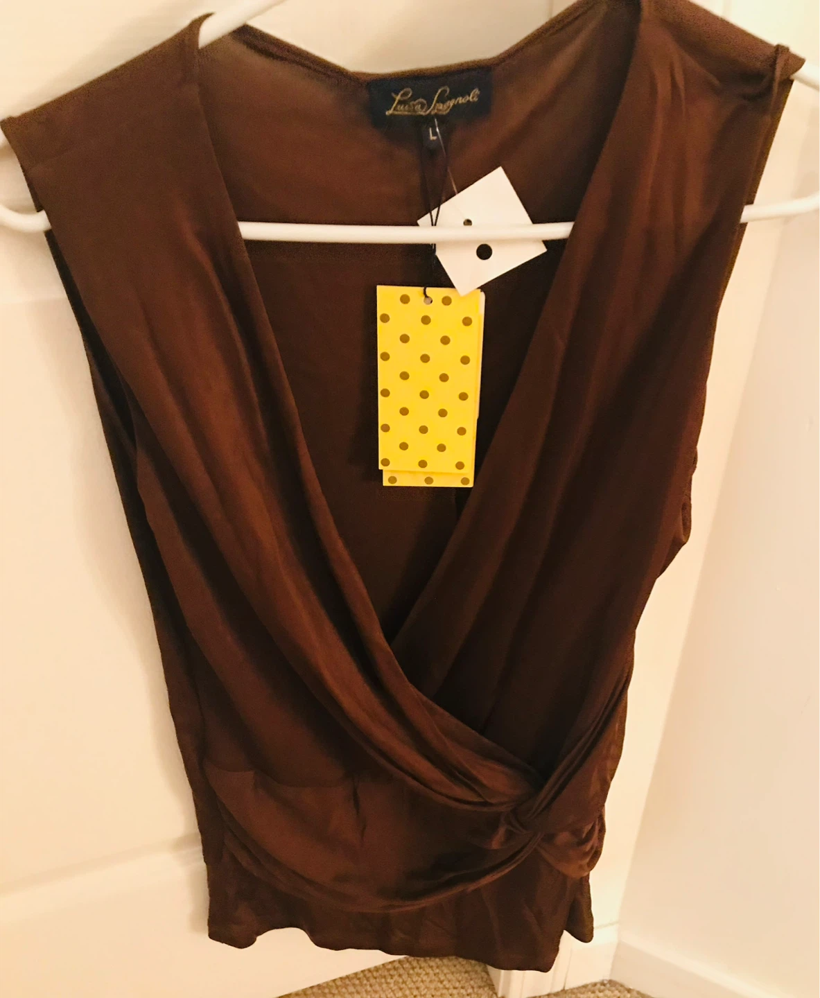 Sleeveless Brown Top - Size L