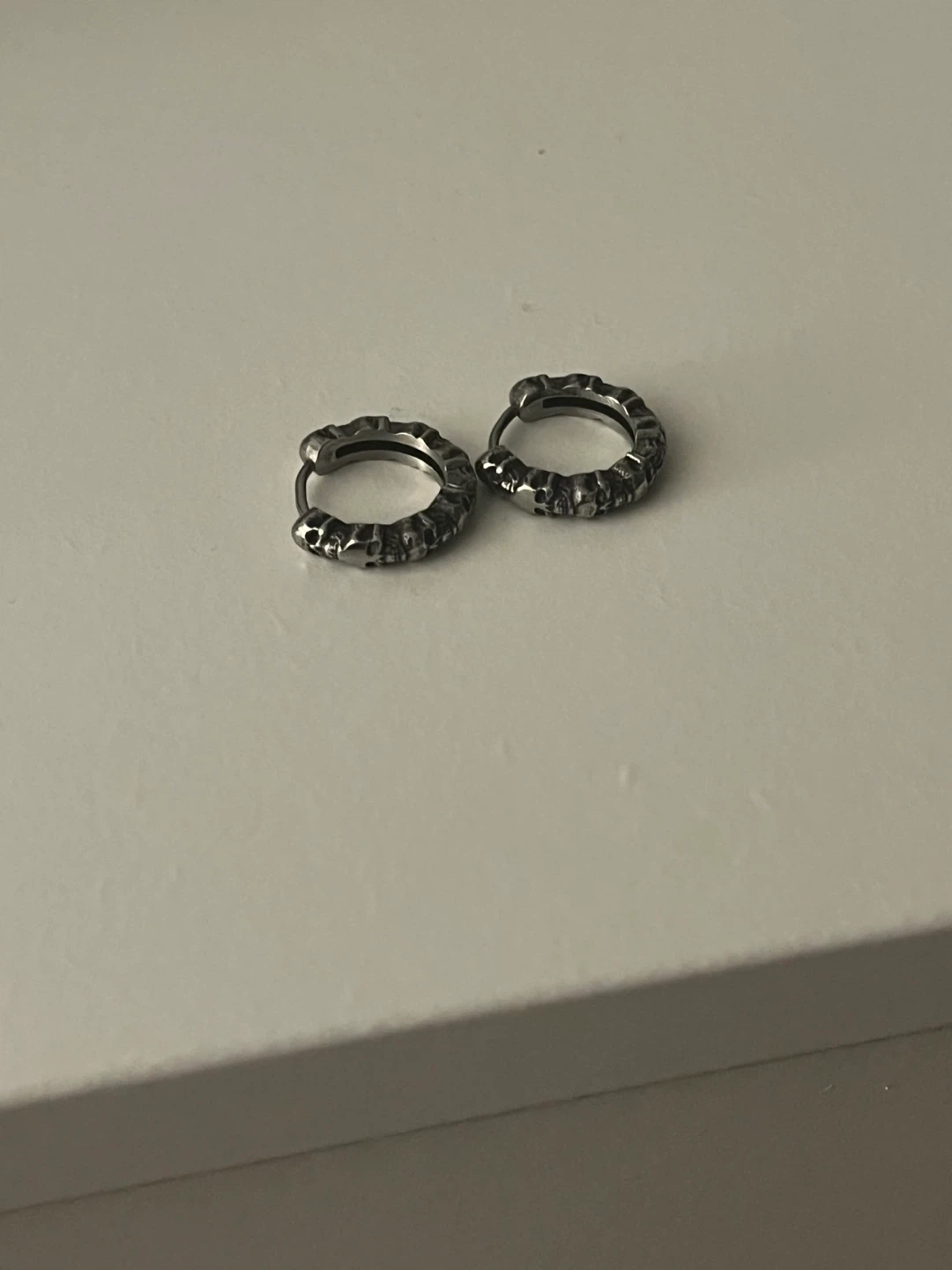 Skull Hoop Earrings (Pair)
