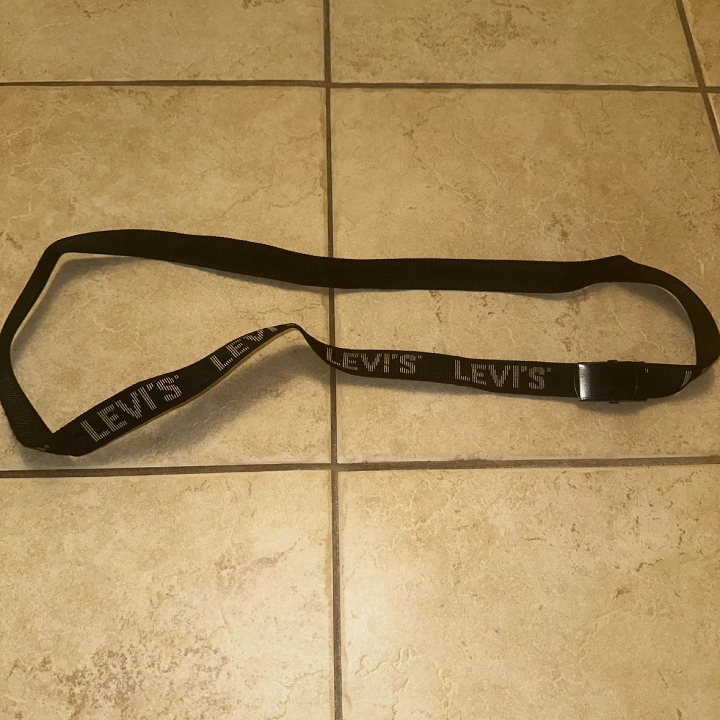 Levi's Black Web Belt with Repeat Logo - photo 3