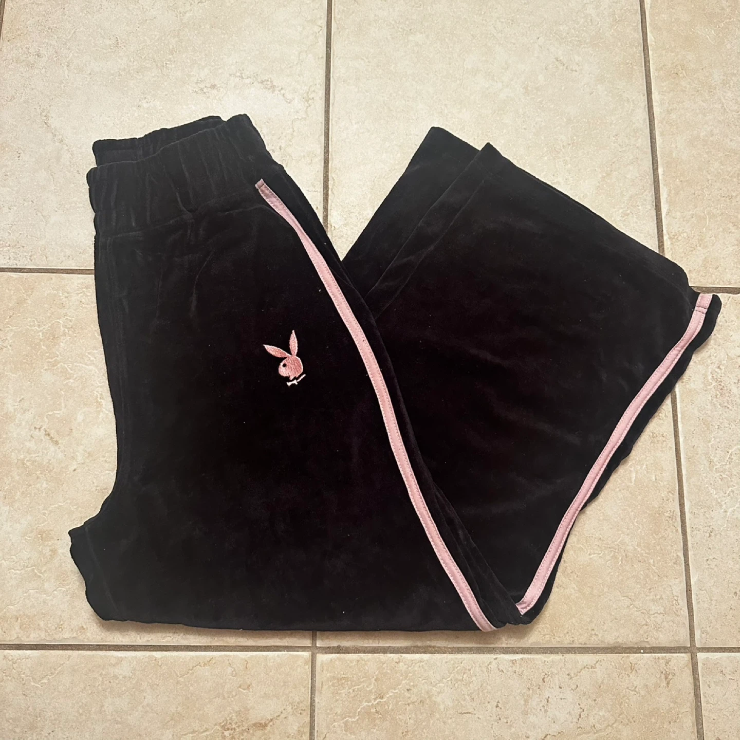 Missguided Playboy Velour Track Pants US 4