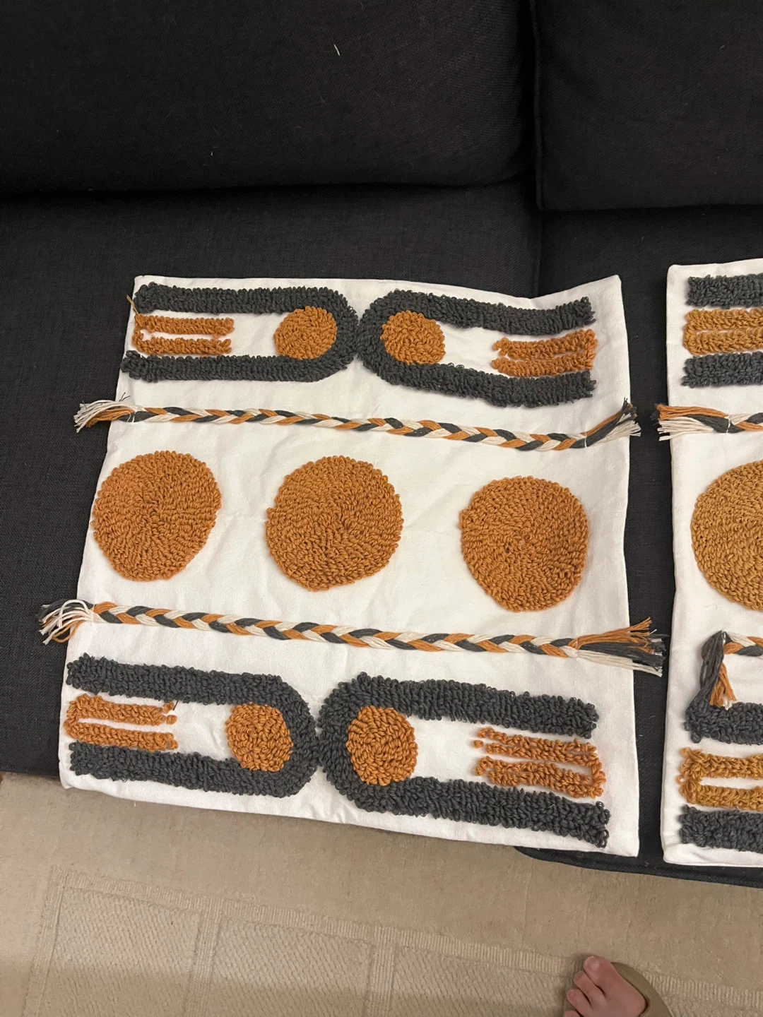 Set of 3 Decorative Pillow Covers 18”x18”