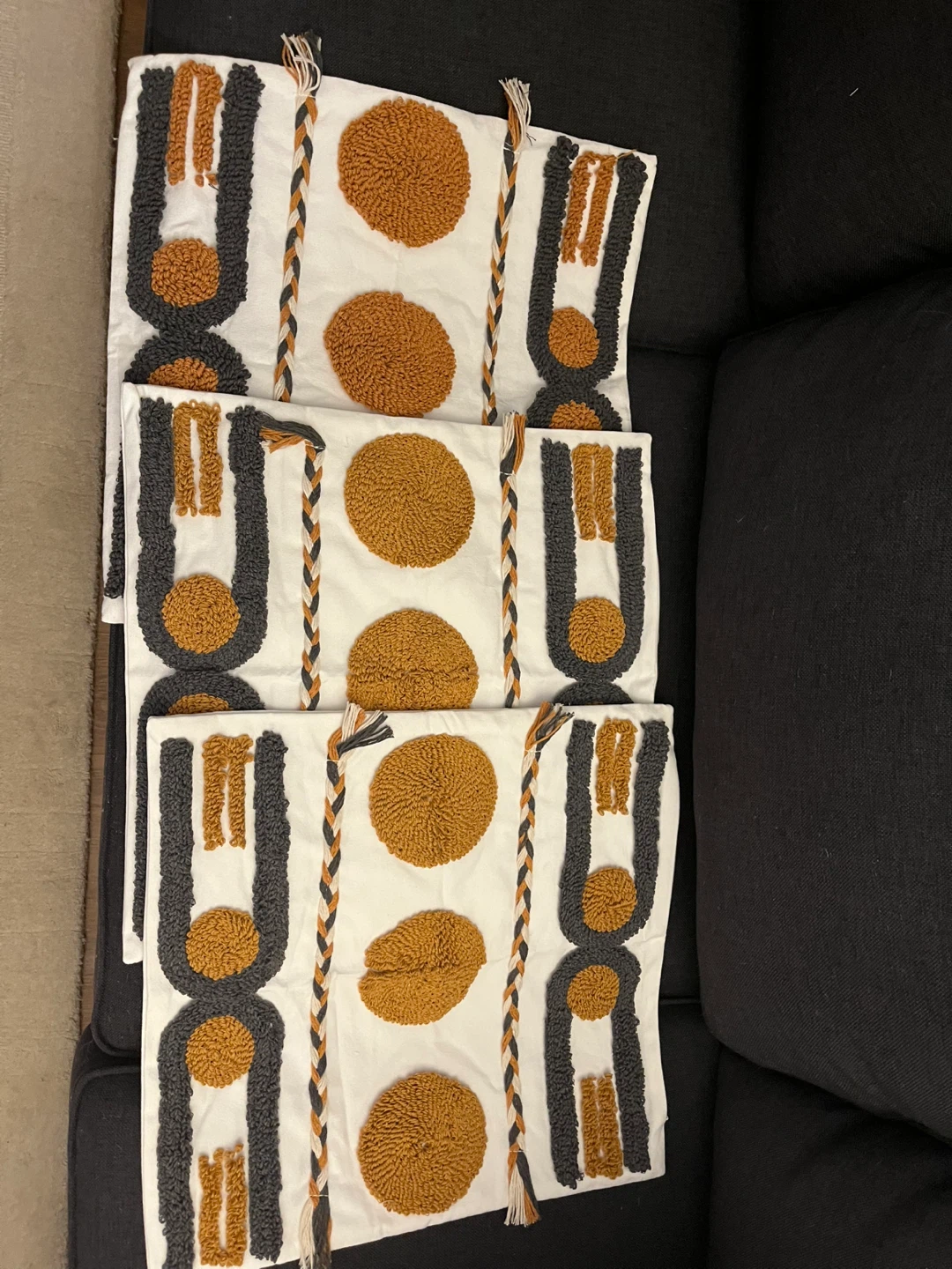 Set of 3 Decorative Pillow Covers 18”x18” - photo 2