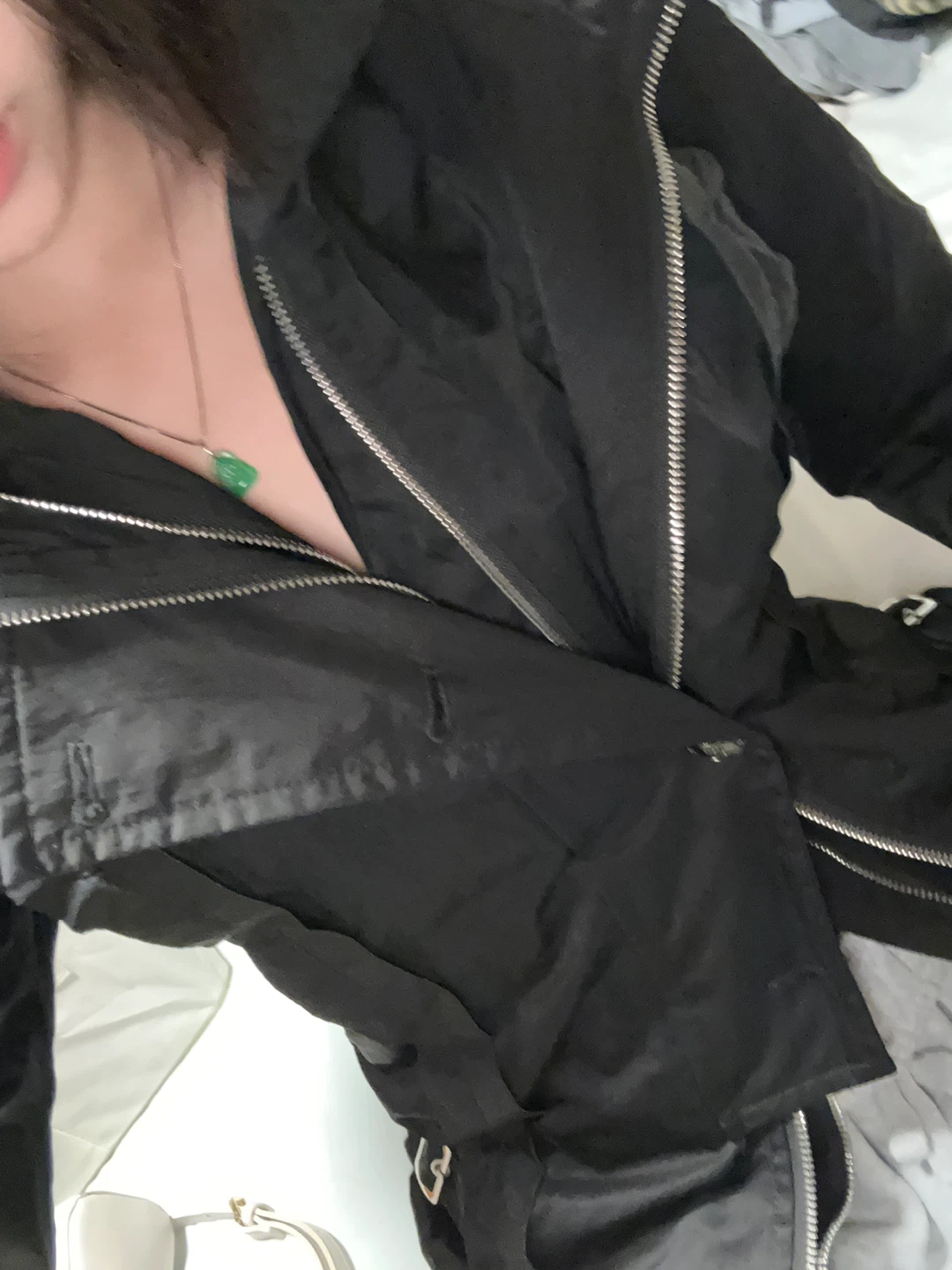 Y2K Black Fur-Trimmed Winter Jacket - photo 5
