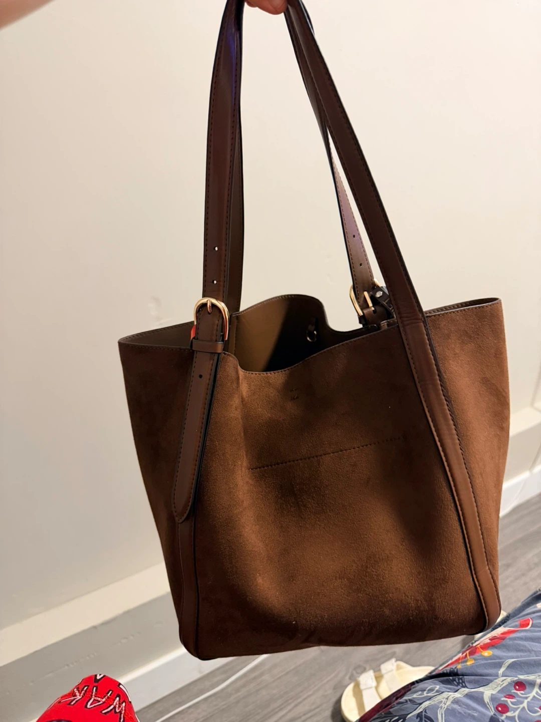 H&M Brown Suede Tote Bag - photo 2
