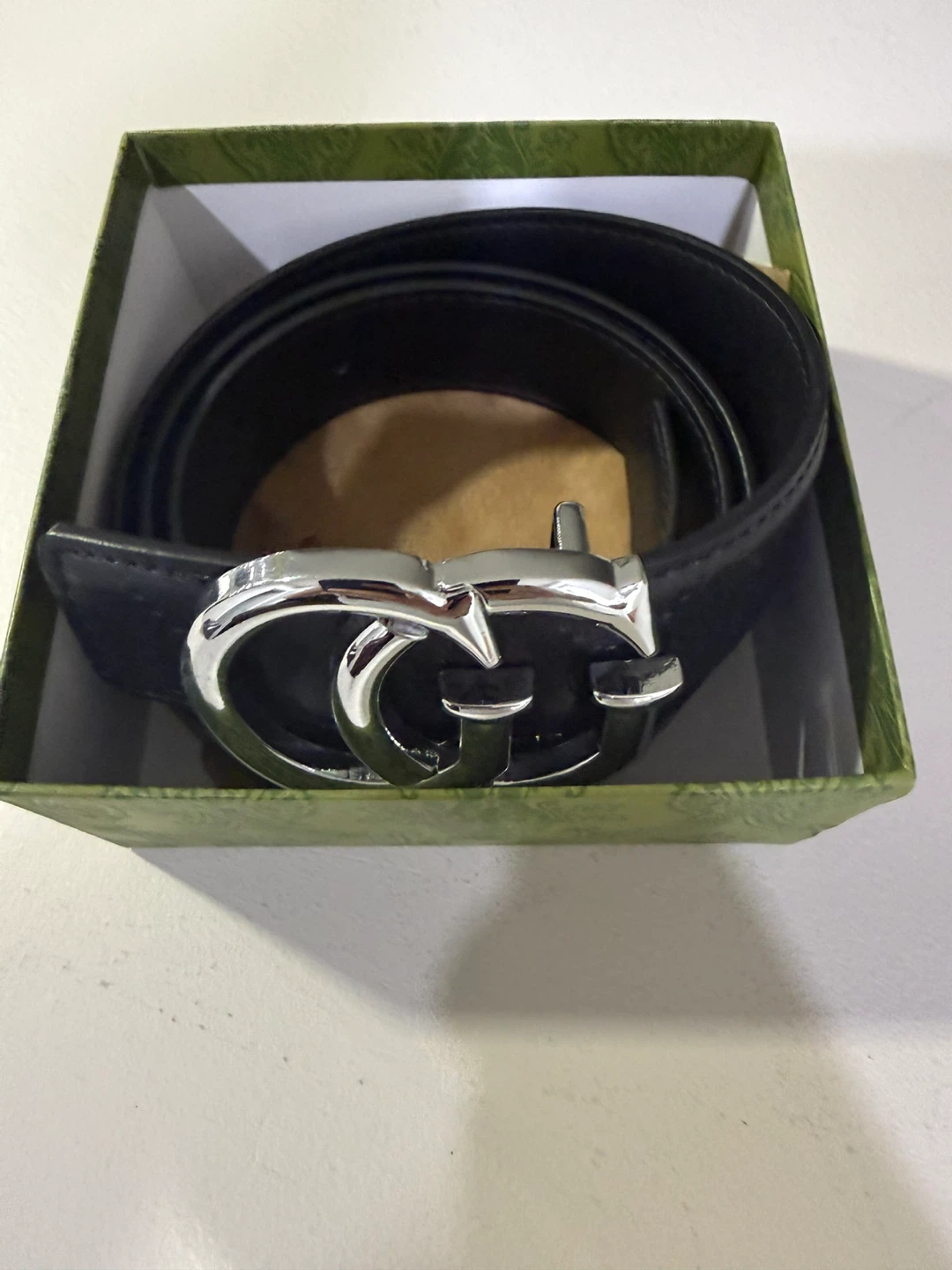 Gucci Black Leather Belt with GG Buckle - photo 3