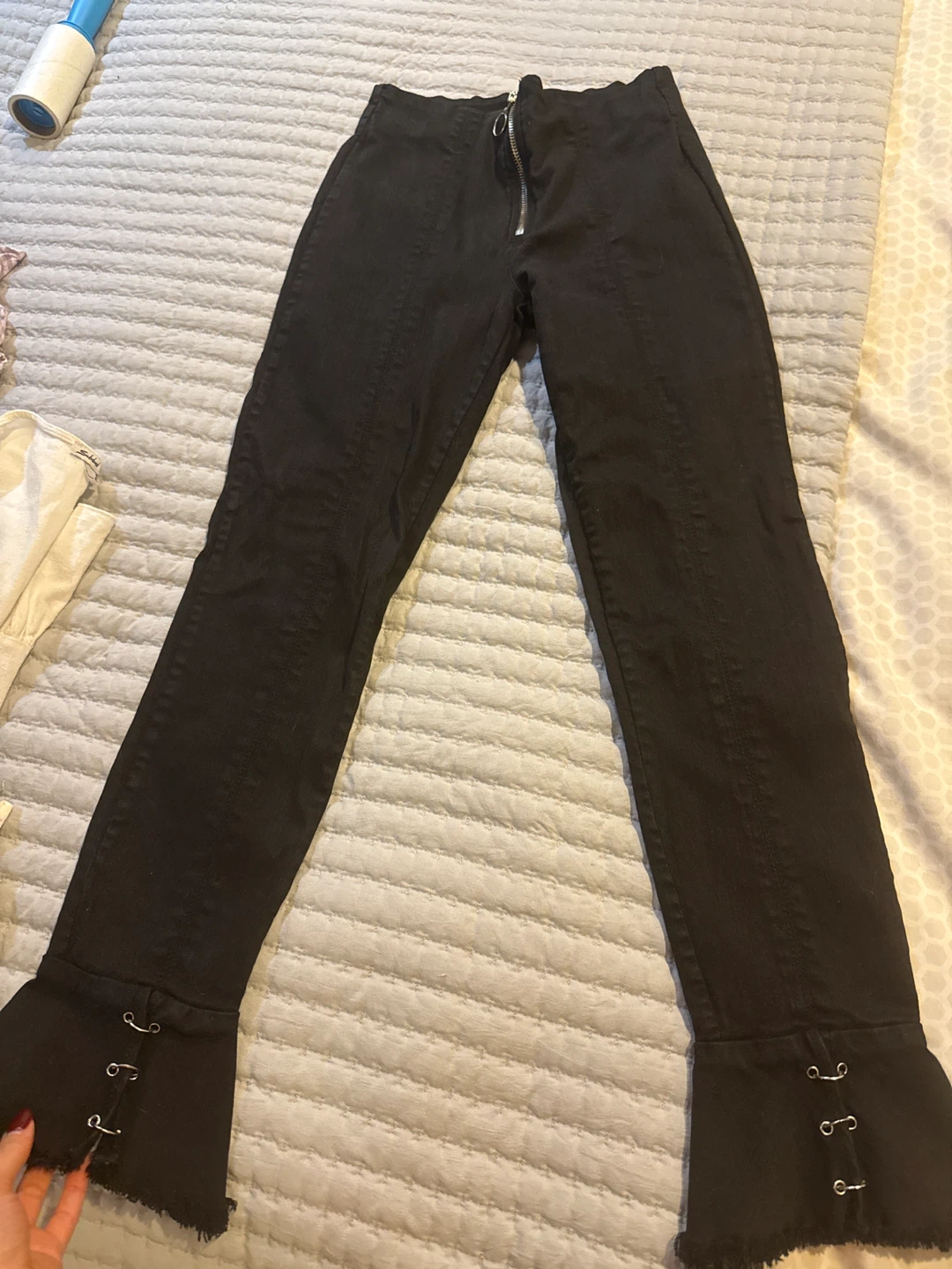 Black Zara Trafaluc Denimwear Flare Jeans