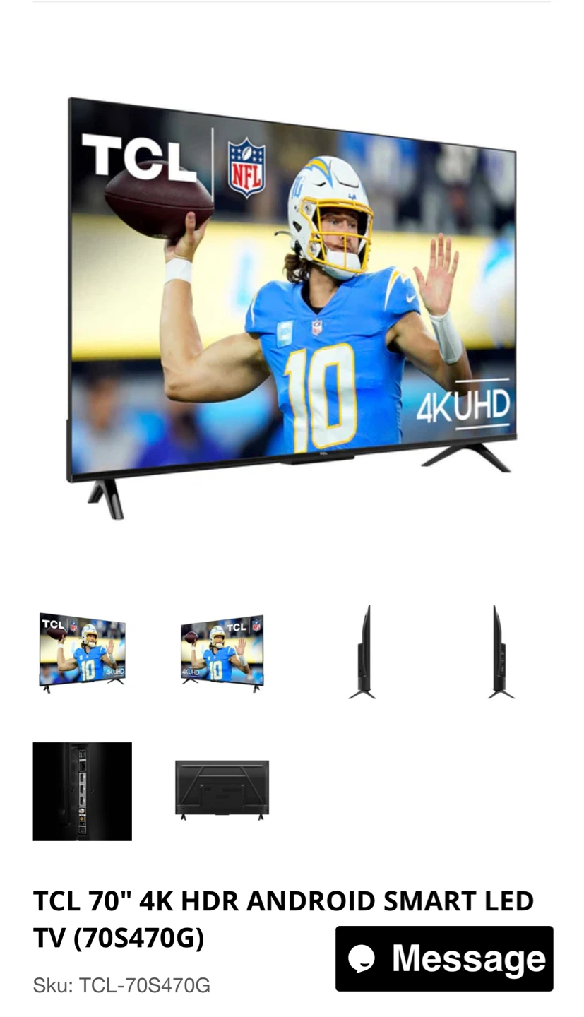 TCL 70" S Class 4K UHD HDR Smart TV with Google TV - 70S470G-CA