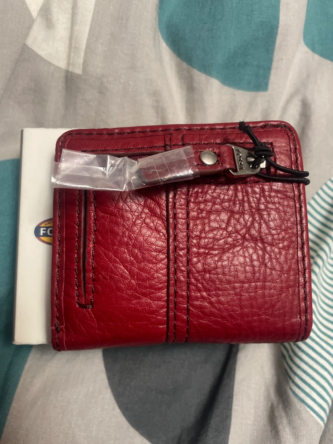Fossil Red Leather Bifold Wallet - photo 2