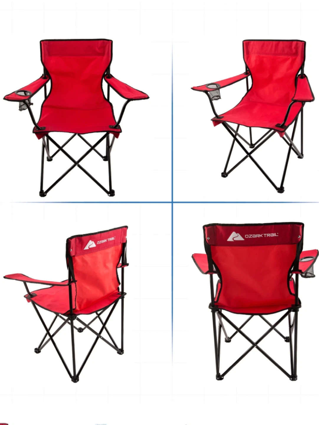 2 Camping Chairs (Red + Blue) - photo 2