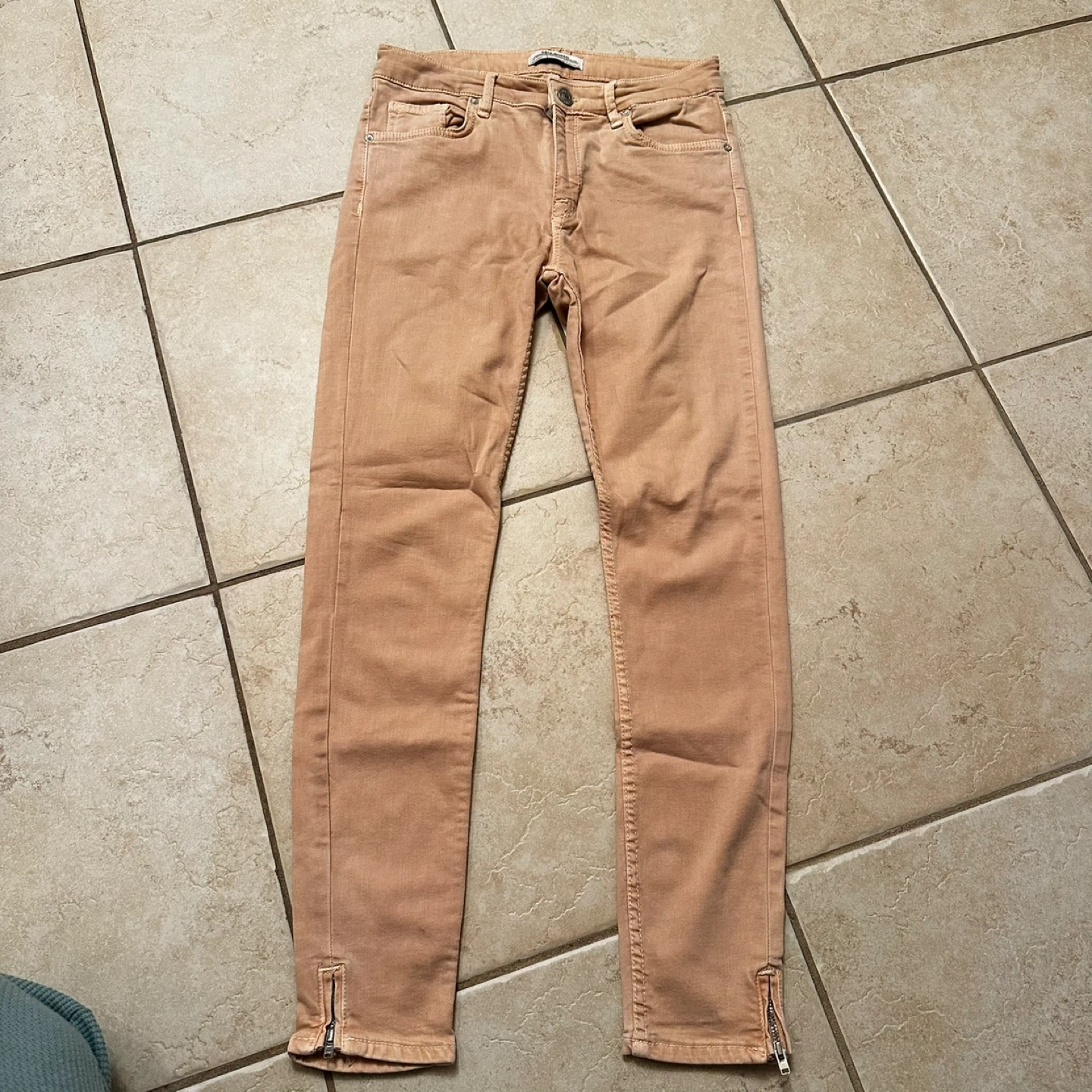 Zara Woman Denim Collection Peach Skinny Jeans