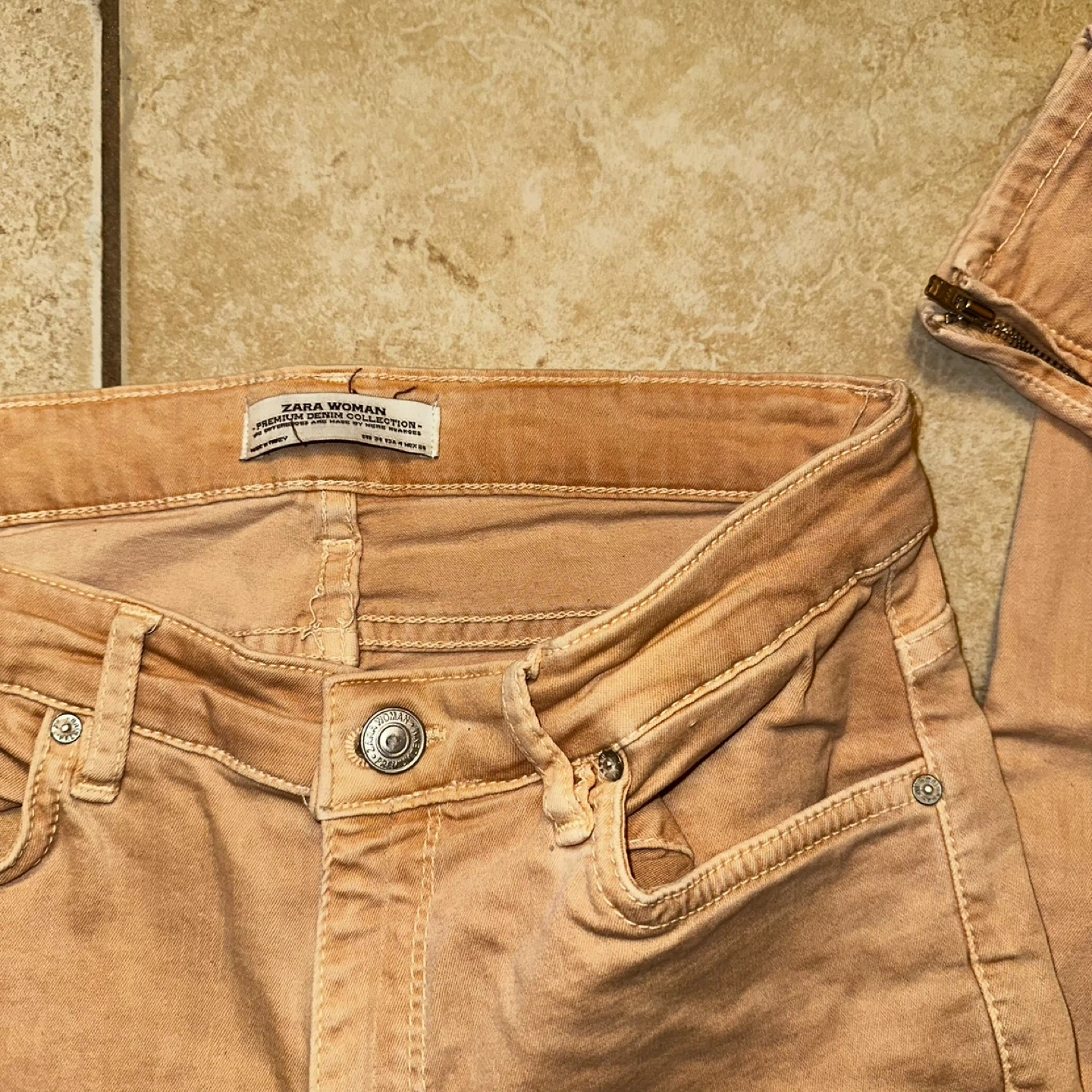 Zara Woman Denim Collection Peach Skinny Jeans - photo 2