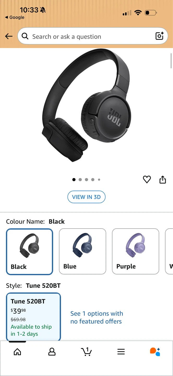 JBL Tune Black On-Ear Headphones - photo 4