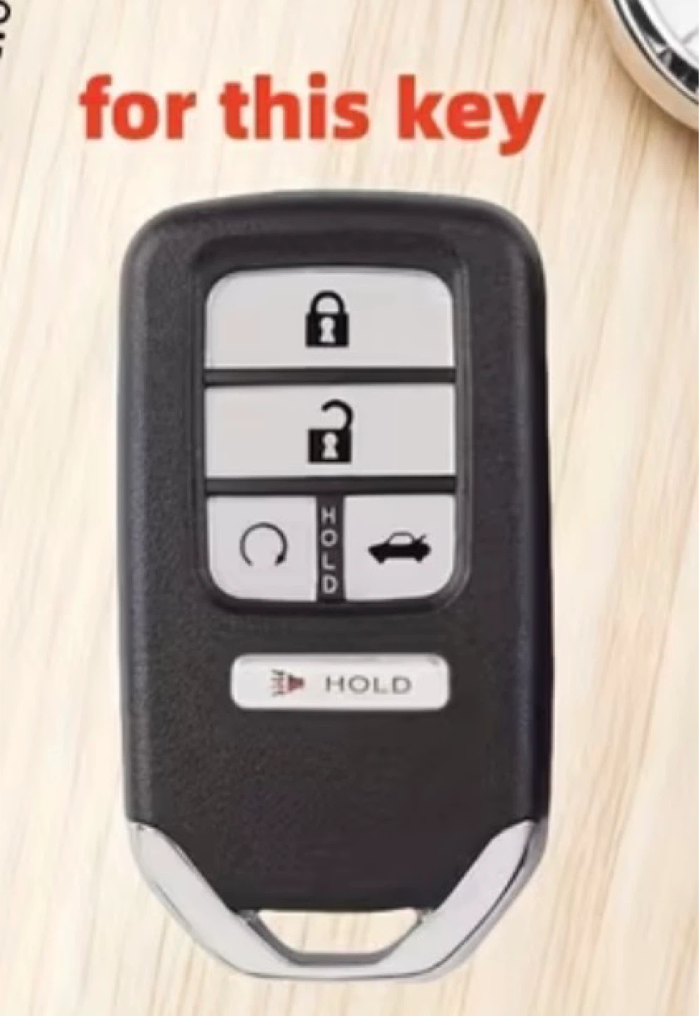 Honda Key Fob Cover with Keychain - Pink &Black - photo 3