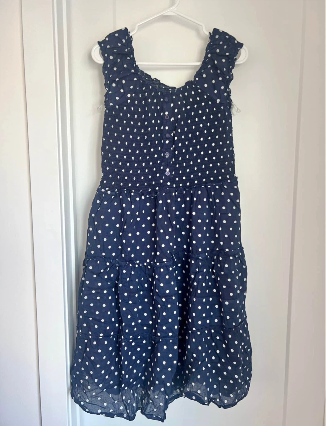Navy Blue Polka Dot Dress