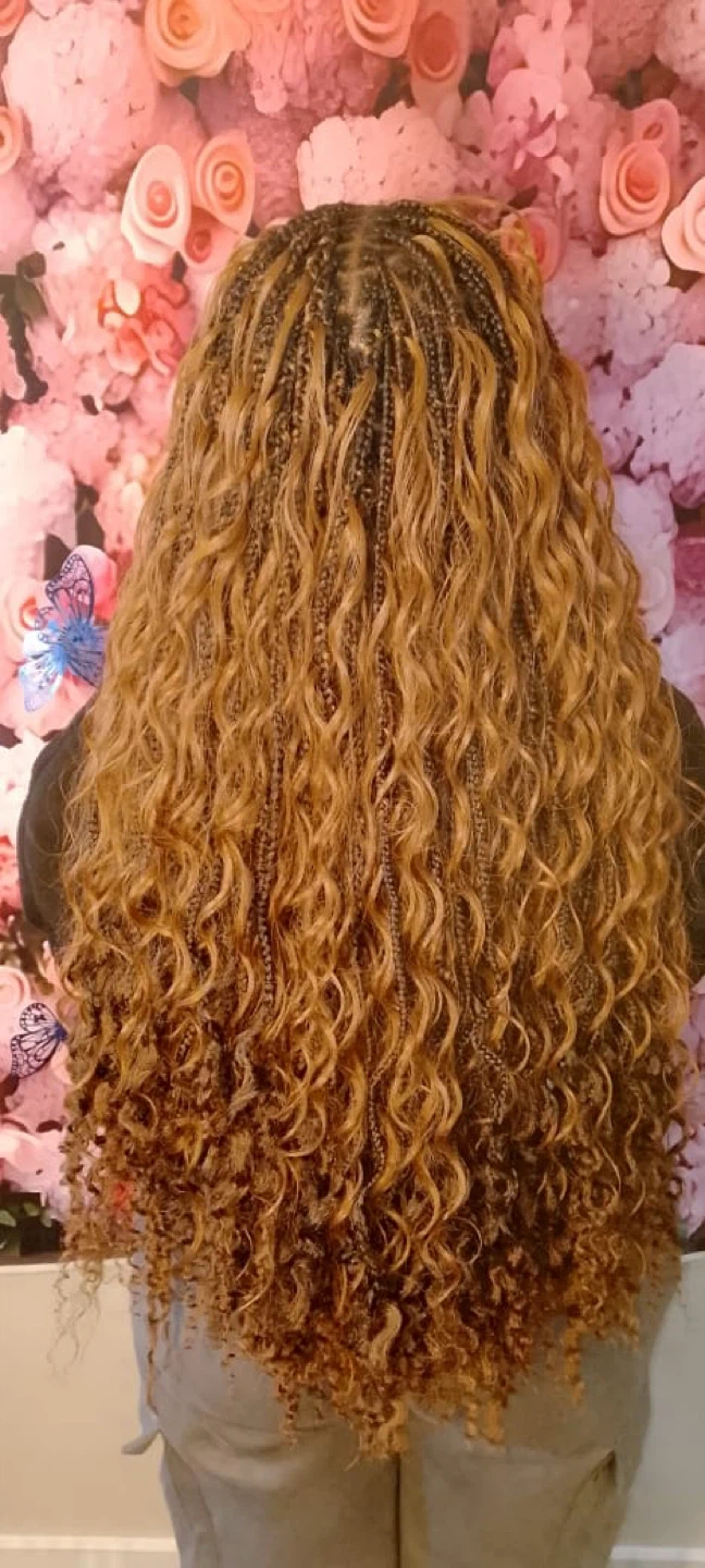Braided Crochet Hair with Curly Ends - photo 5