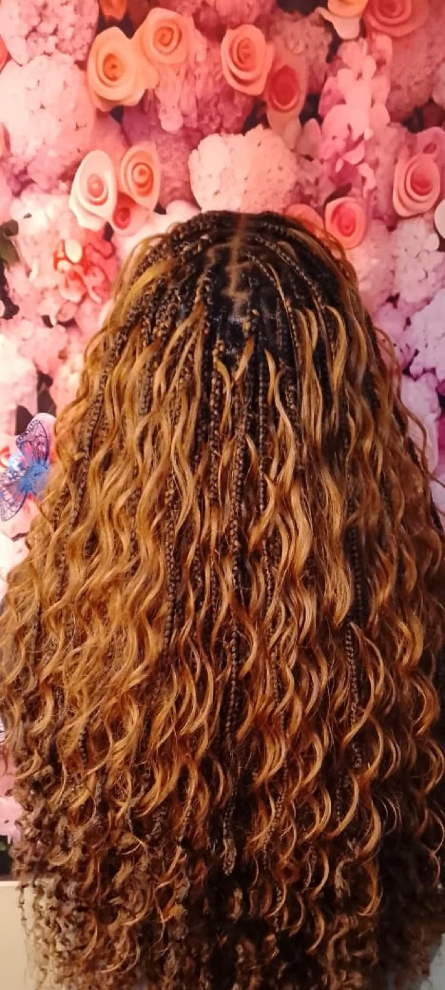 Braided Crochet Hair with Curly Ends - photo 3