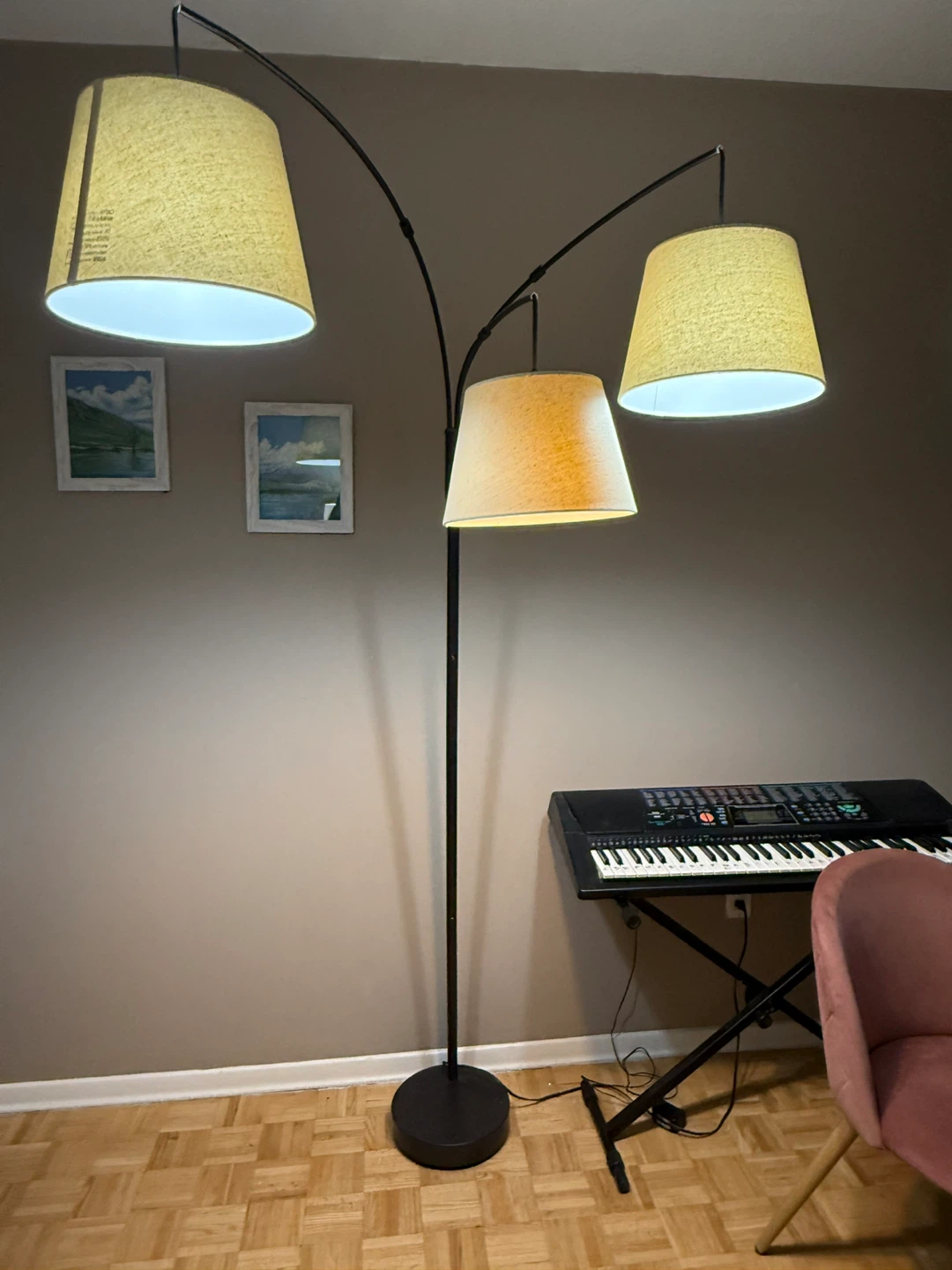 Arc Floor Lamp with 3 Shades - photo 2
