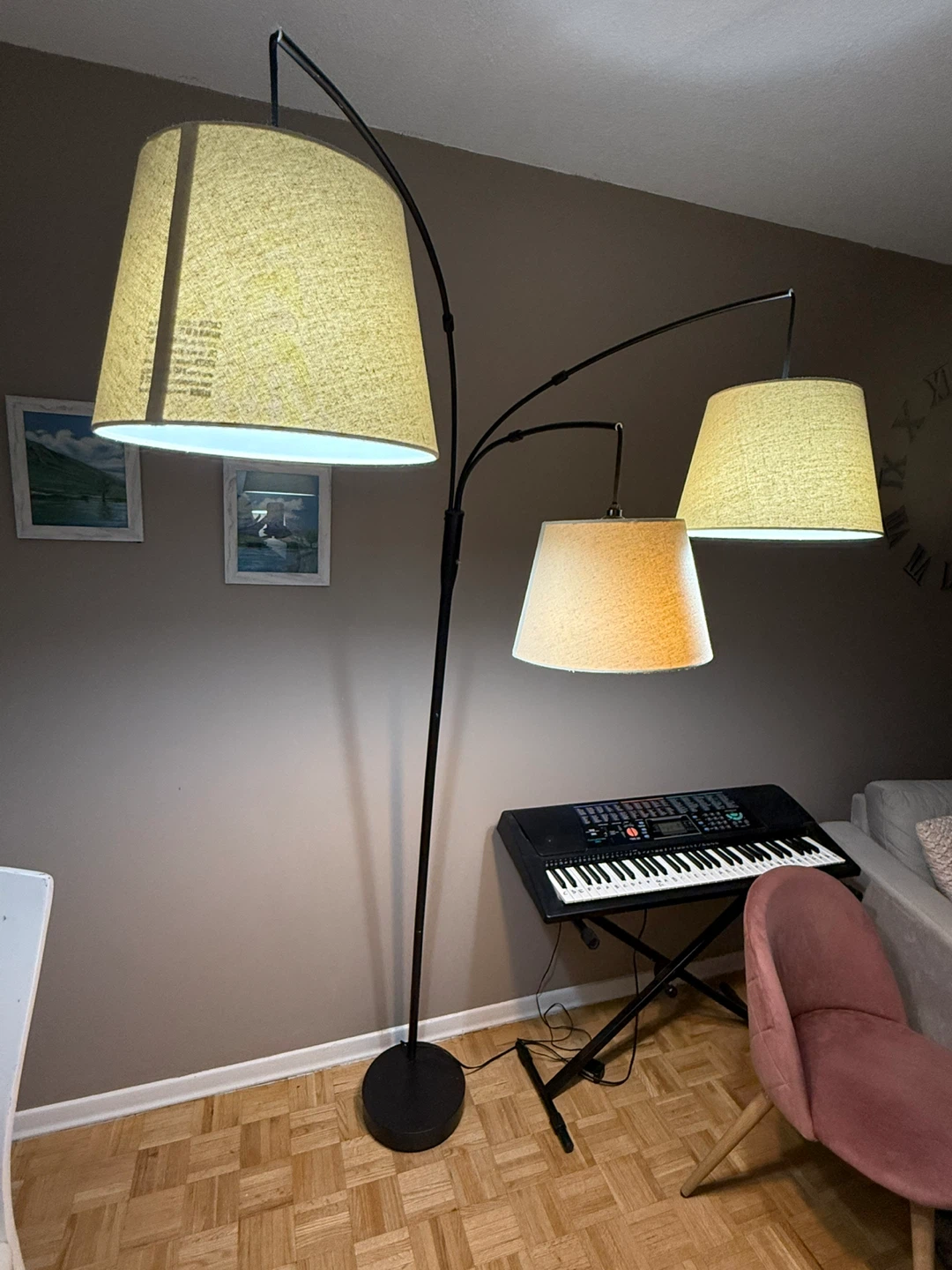 Arc Floor Lamp with 3 Shades