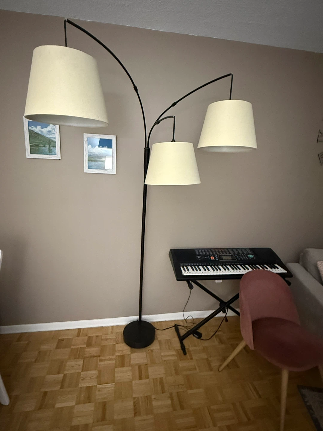 Arc Floor Lamp with 3 Shades - photo 4