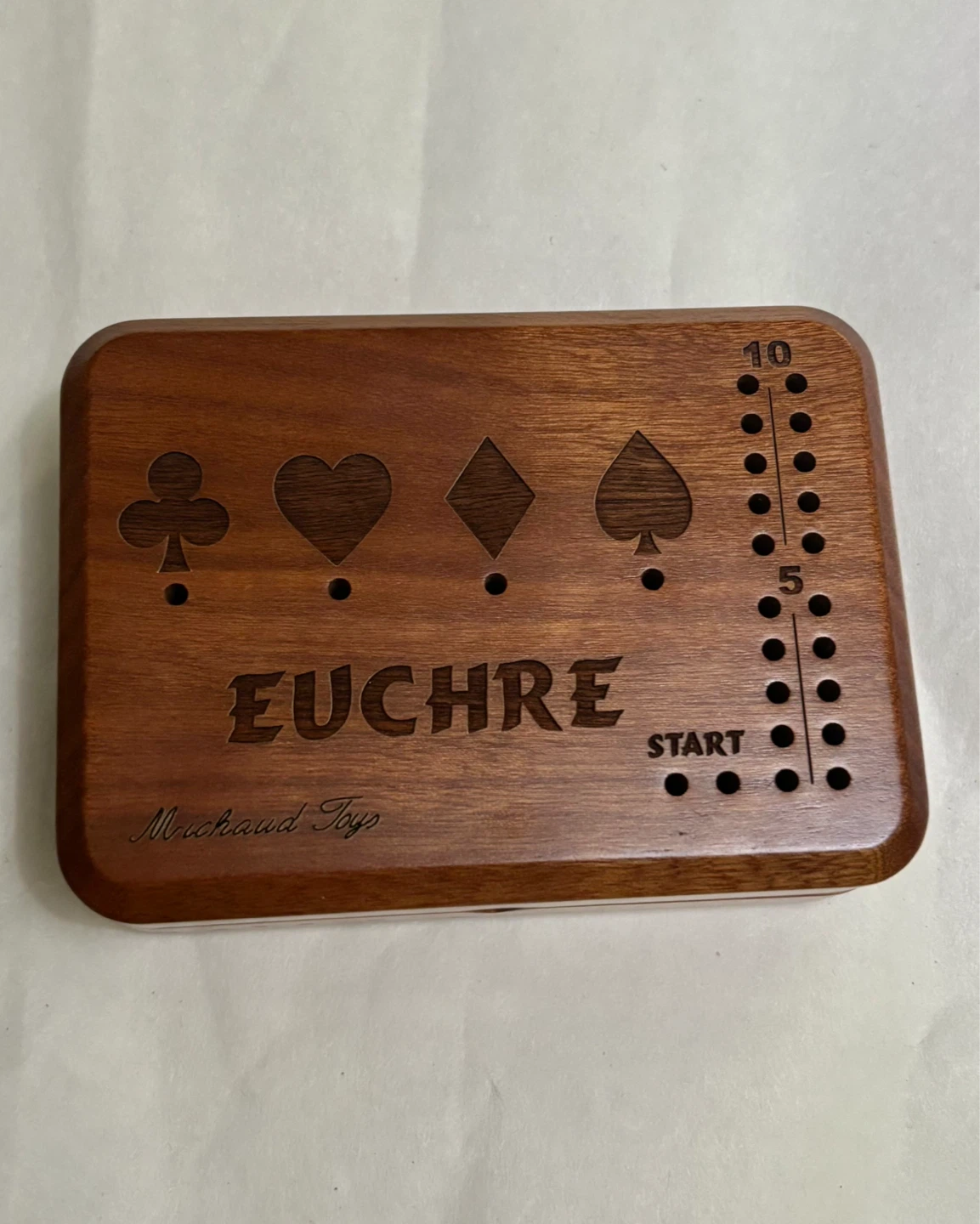 🌱NEW, for fans of Euchre! Hand-crafted Travel-size Wood Box Set