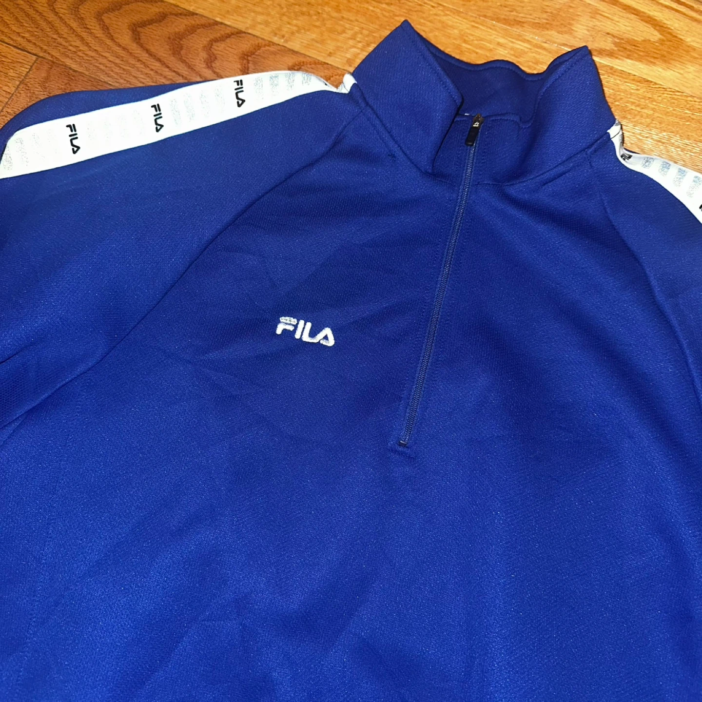 Fila Blue Quarter Zip Track Jacket Vintage Lrg - photo 2